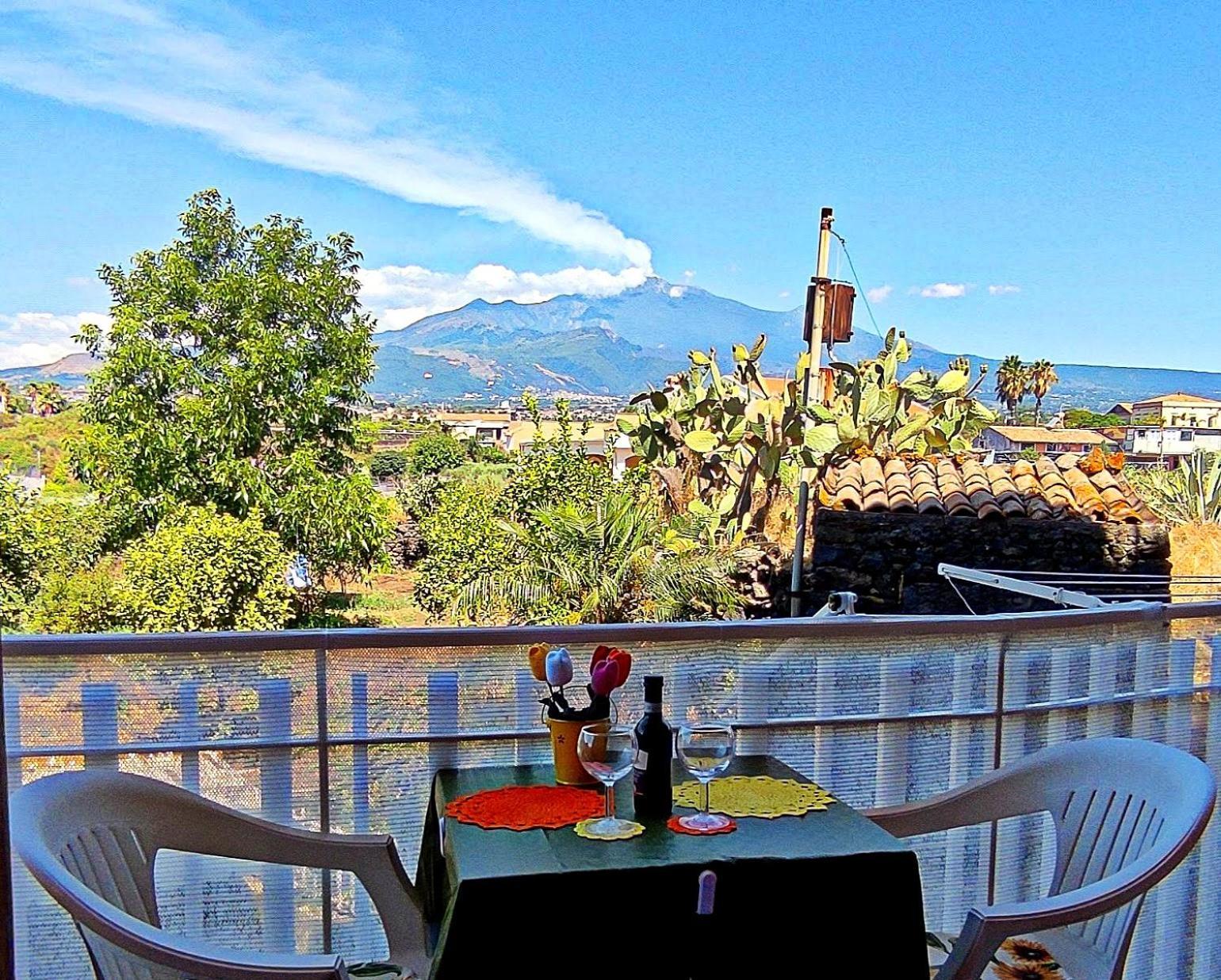 Casa Del Sole Con Vista Sull'Etna A 200 Mt Dal Mare Villa Acireale Exteriör bild